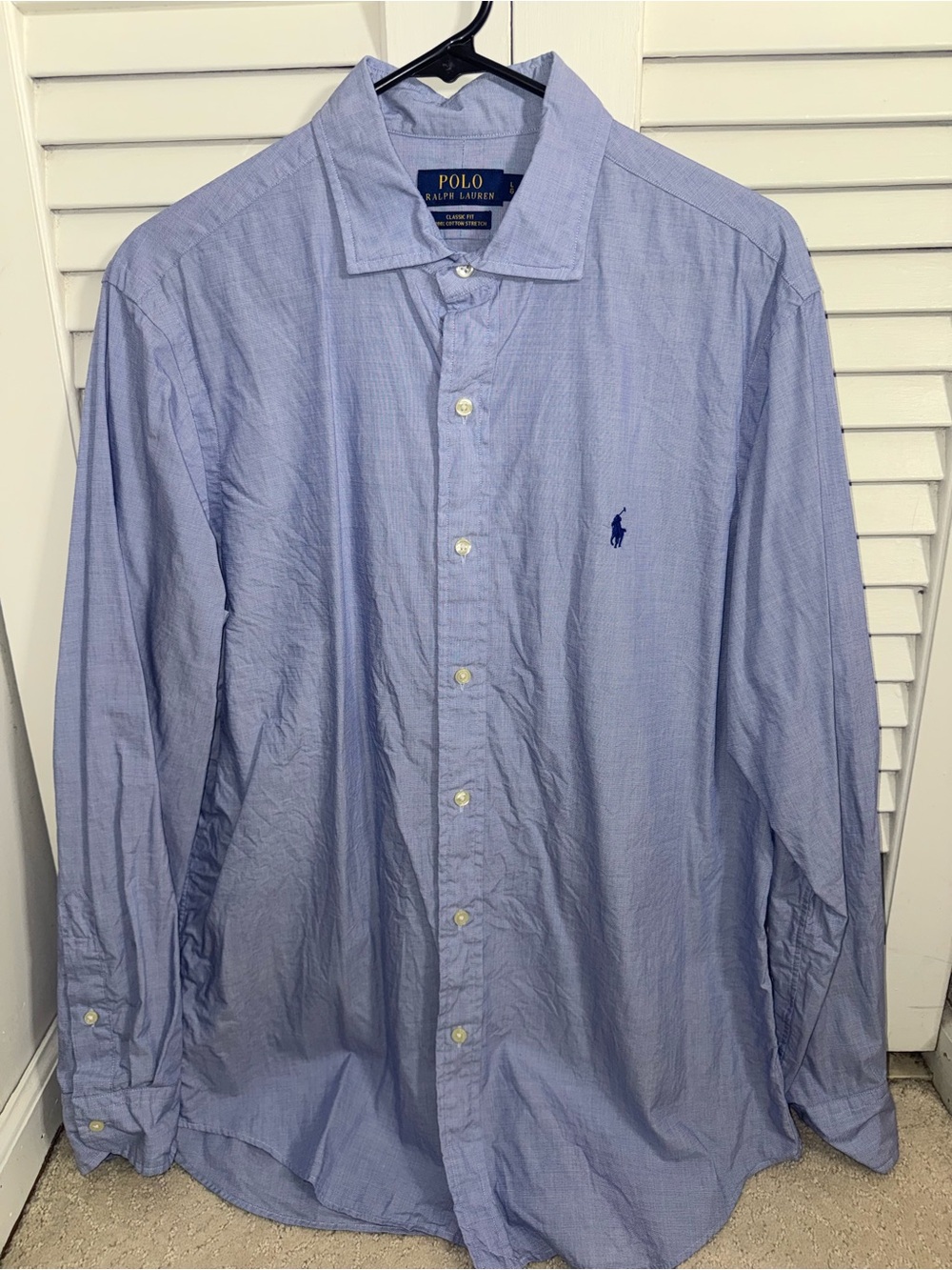 Polo by Ralph Lauren Light Blue Long-Sleeve Button-Up Dress Shirt